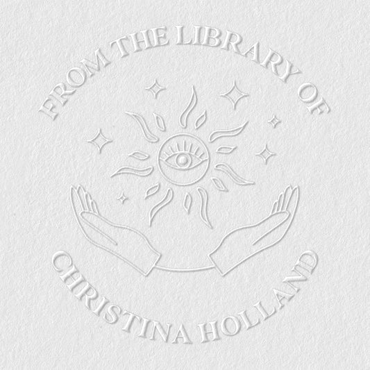 from The Library of Embossers & Stamps for Fantasy Book Readers | Custom Embosser | Custom Stamp | Ex Libris | Elevate Your Fantasy Collection of Stories and Novels (Design 18, Embosser)