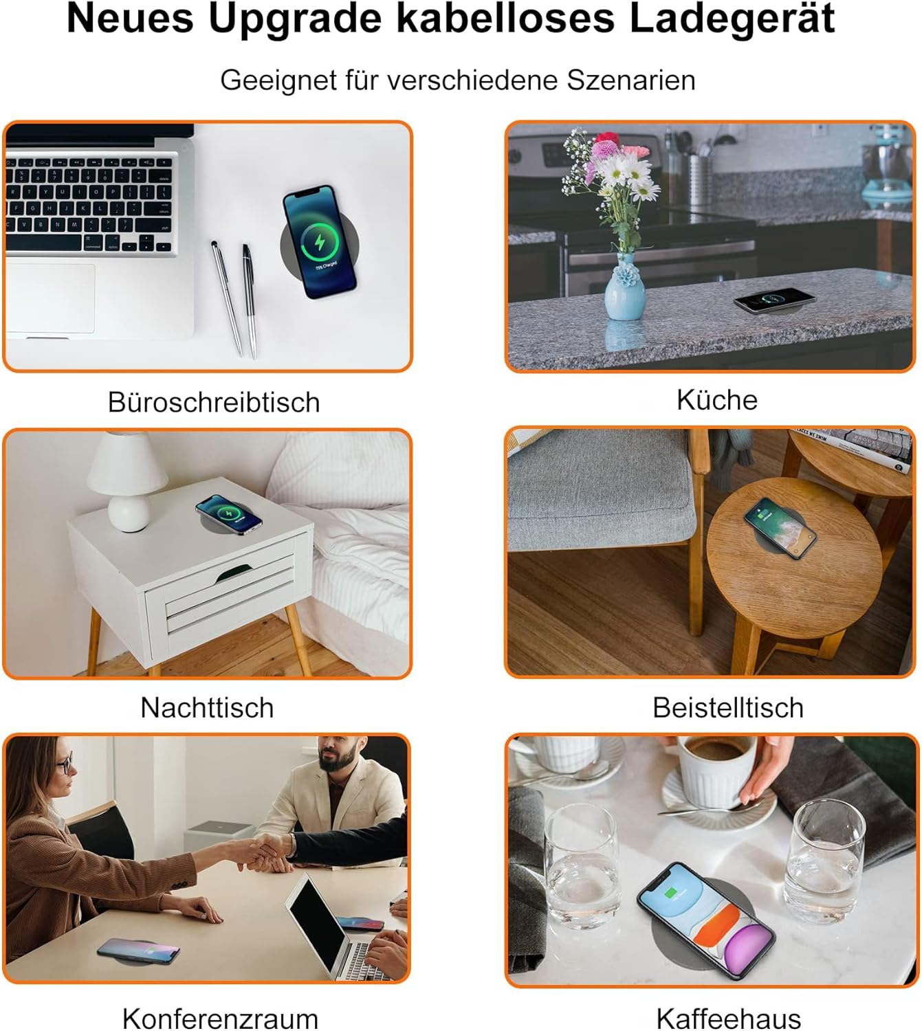 2-inch (50mm) NiiTTER Invisible Wireless Charger, Under Desk Wireless Charger, Hidden Charging Station for iPhone 16/15/14/13/12/Wireless Phones(Adapter Included)