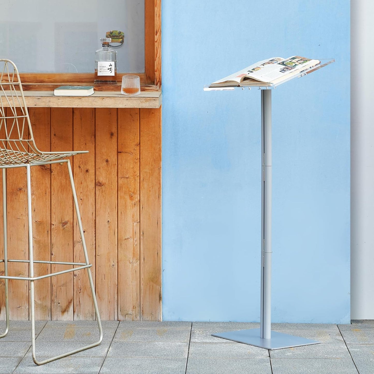 Acrylic Podium Stand Speaking Podium 17.7''x12.5''x43.6'' Pulpits for Churches Lecterns Design for Lecture Recital Speech Presentation Podium Stand for Restaurant Wedding Office Classroom